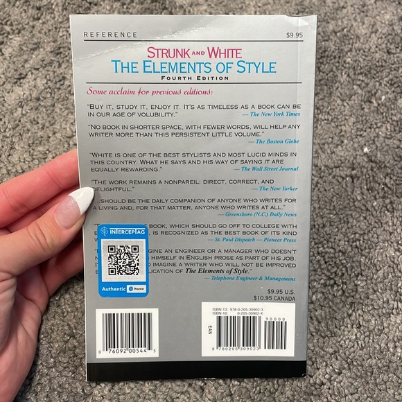 Shrunk and White The Elements of Style (used once) - Picture 2 of 2